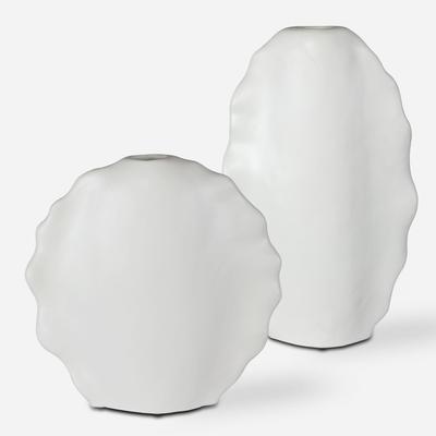 Uttermost - Set of 2 Ruffled Feathers Modern Vases - 17963