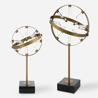 Uttermost - Set of 2 Realm Spherical Brass Sculptures - 18087