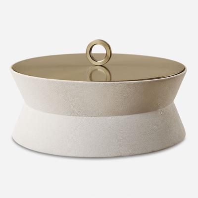 Uttermost - Luxe Shagreen Round Box - 18165