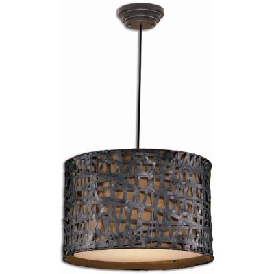 Uttermost - Alita Aged Black Drum Pendant - 21104