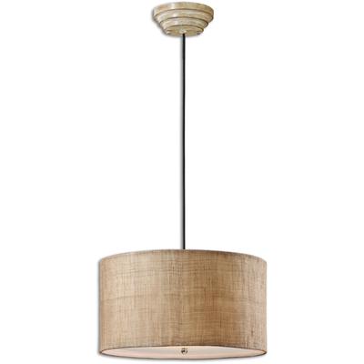 Uttermost - Dafina 3-Light Burlap Drum Pendant - 21933
