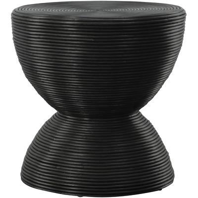 Uttermost - Bongo Rattan Side Table - Black - 22899