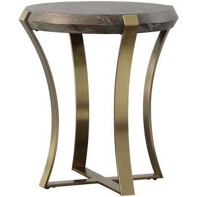 Uttermost - Unite Brass Leg Wood Side Table - 22940