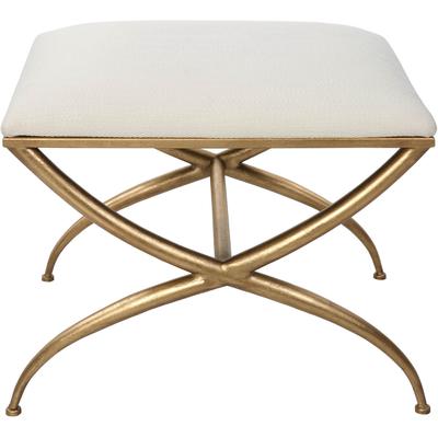 Uttermost - Crossing Small White Bench - 23677