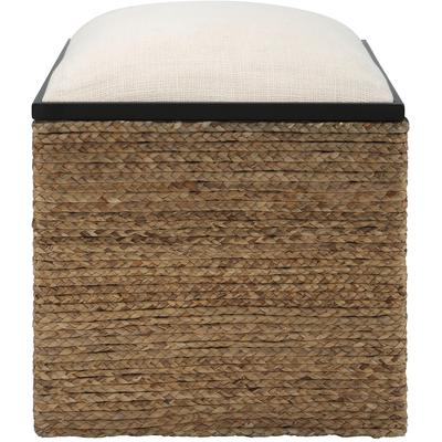 Uttermost - Island Square Straw Accent Stool - 23735