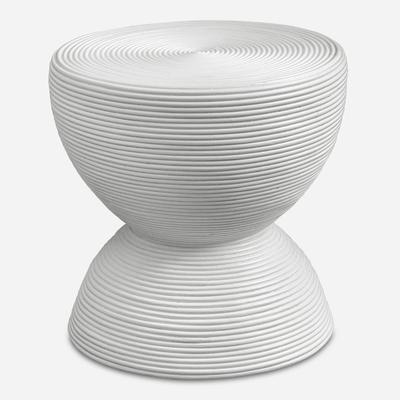 Uttermost - Bongo Rattan Side Table - White - 23801