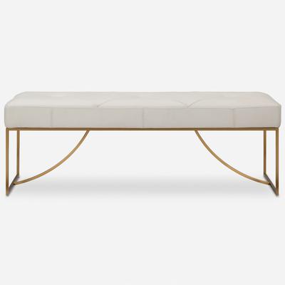 Uttermost - Swale Leather Bench - 23843