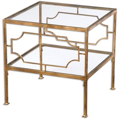 Uttermost - Genell Gold Cube Table - 24477