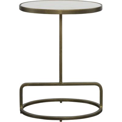 Uttermost - Jessenia Marble Accent Table - White/Brushed Gold - 25135