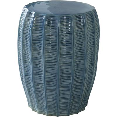 Uttermost - Harbor Aqua Blue Garden Stool - 25154