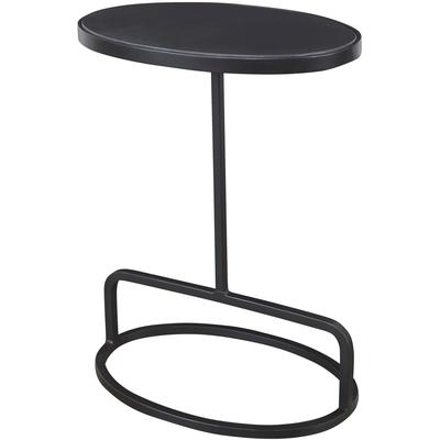 Uttermost - Jessenia Marble Accent Table - Black/Satin Black - 25207