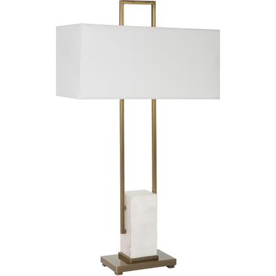 Uttermost - Column Marble Table Lamp - White - 30160