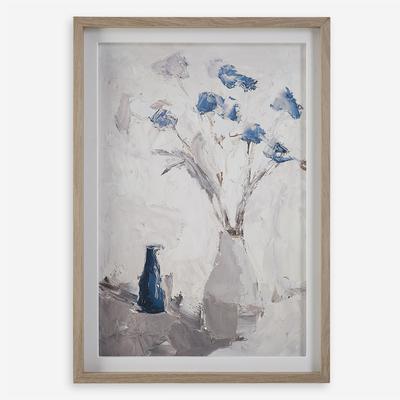 Uttermost - Blue Flowers in Vase Framed Print - 32287