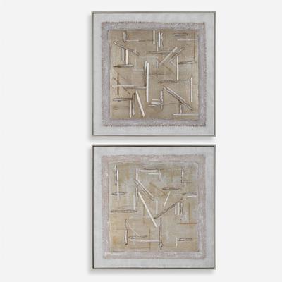 Uttermost - Set of 2 "Unpredictable" Hand Painted Canvases - 32357