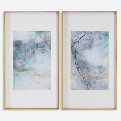 Uttermost - Set of 2 Undulating Oro Abstract Prints - 45099