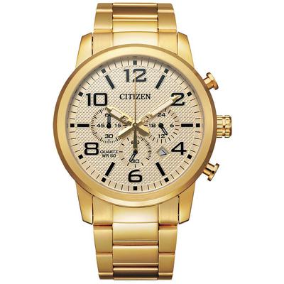 Citizen - Men's Gold-Tone Quartz Watch with Champagne Dial - AN8052-55P