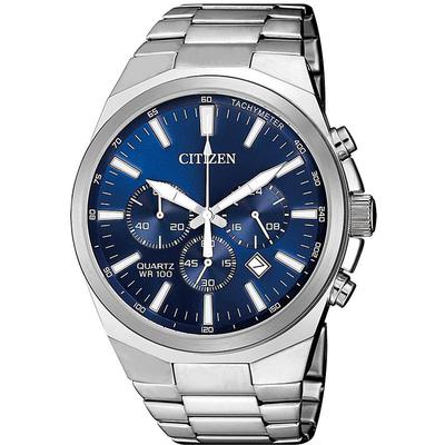 Citizen - Men's Stainless Steel Quartz Watch with Blue Dial - AN8170-59L