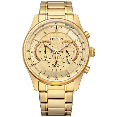 Citizen - Men's Gold-Tone Stainless Steel Quartz Chronograph Watch with Champagne Dial - AN8192-56P