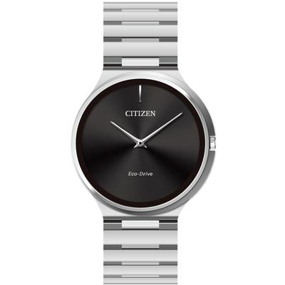 Citizen - Unisex Stiletto Eco-Drive Watch with Silver-Tone Stainless Steel Bracelet - AR3110-52E