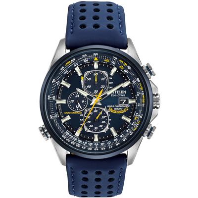 Citizen - Men's Blue Angels Editions World Time Chronograph Eco-Drive Watch - AT8020-03L