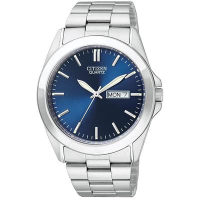 Citizen - Men's Stainless Steel Quartz Watch with Dark Blue Dial - BF0580-57L