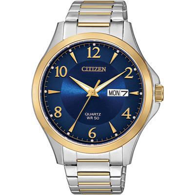 Citizen - Men's Two-Tone Quartz Watch with Blue Dial - BF2005-54L