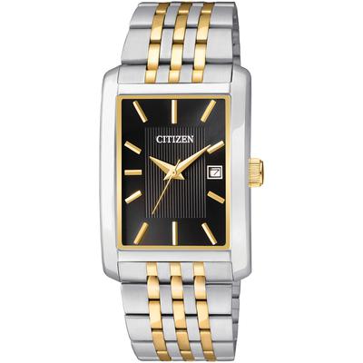 Citizen - Men's Two-Tone Stainless Steel Quartz Watch with Black Dial - BH1678-56E