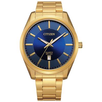 Citizen - Men's Gold-Tone Quartz Watch with Blue Dial - BI1032-58L