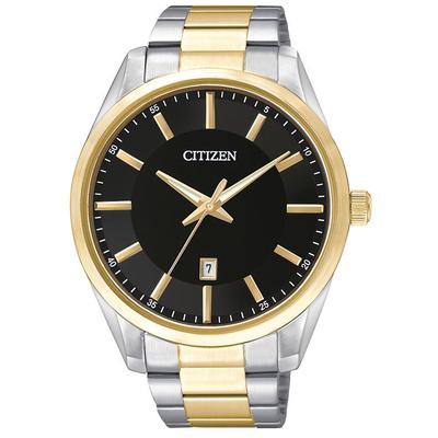 Citizen - Men's Two-Tone Stainless Steel Quartz Watch with Black Dial - BI1034-52E