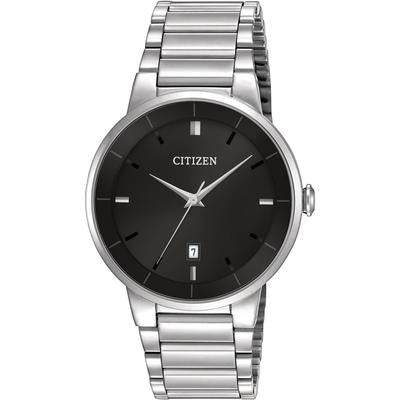 Citizen - Men's Stainless Steel Quartz Watch with Black-Tone Dial - BI5010-59E