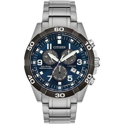 Citizen - Men's Brycen Super Titanium Eco-Drive Watch with Midnight Blue Dial - BL5558-58L