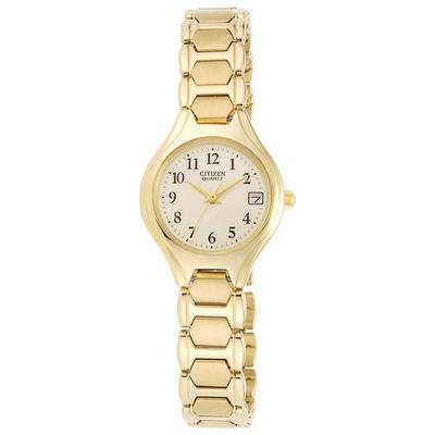 Citizen - Ladies' Gold-Tone Stainless Steel Quartz Watch with Champagne Dial - EU2252-56P