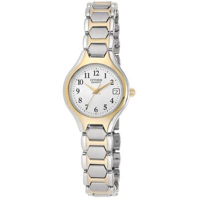 Citizen - Ladies' Two-Tone Stainless Steel Quartz Watch with White Dial - EU2254-51A