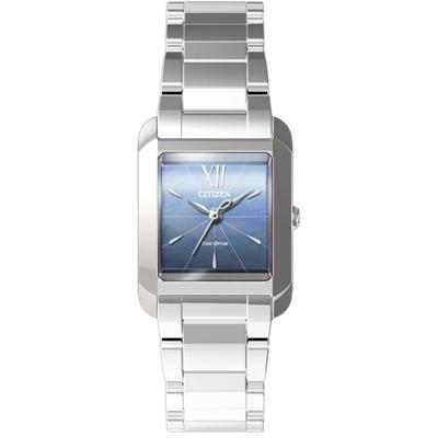 Citizen - Ladies' Bianca Stainless Steel Eco-Drive Watch with Blue Mother-of-Pearl Dial - EW5551-56N