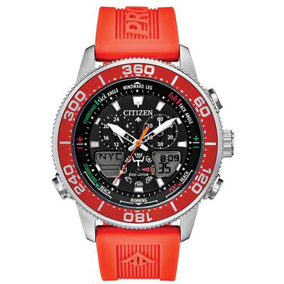 Citizen - Men's Promaster Sea Eco-Drive Watch with Orange Polyurethane Strap - JR4061-00F