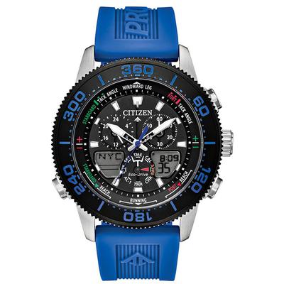 Citizen - Men's Promaster Sea Eco-Drive Watch with Blue Polyurethane Strap - JR4068-01E