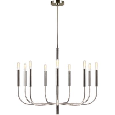 Generation Lighting Designers - Brianna Medium Chandelier - Polished Nickel - EC1009PN