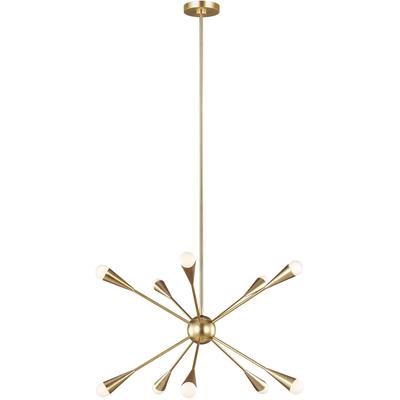 Generation Lighting Designers - Jax Medium Chandelier - Burnished Brass - EC10310BBS