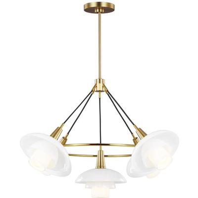 Generation Lighting Designers - Rossie Medium Chandelier - Burnished Brass - EC1235BBS