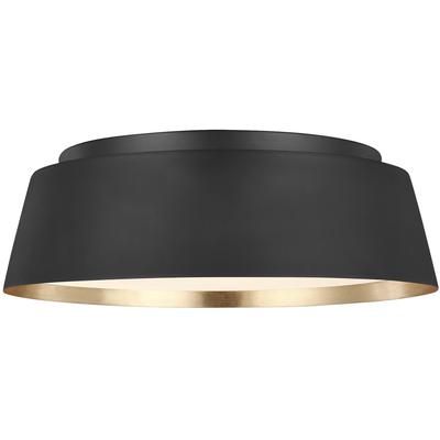 Generation Lighting Designers - Asher Medium Flush Mount - Midnight Black - EF1003MBK