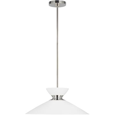 Generation Lighting Designers - Heath Wide Pendant - Polished Nickel - EP1231MWTPN