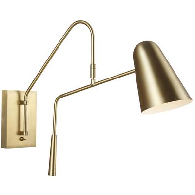 Generation Lighting Designers - Simon Task Sconce - Burnished Brass - EW1041BBS