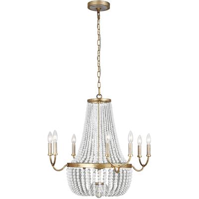 Generation Lighting - Marielle 8-Light Chandelier - Antique Gild - F3280/8ADB