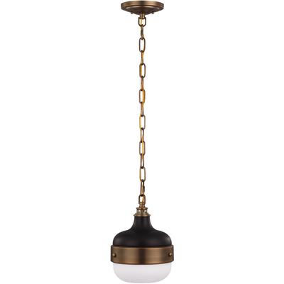 Generation Lighting - Cadence 1-Light Pendant - Dark Antique Brass/Matte Black - P1282DAB/MB