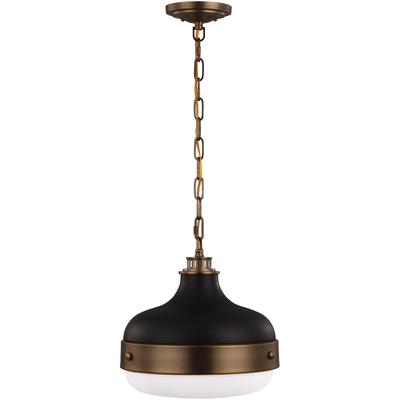 Generation Lighting - Cadence 2-Light Pendant - Dark Antique Brass/Matte Black - P1283DAB/MB