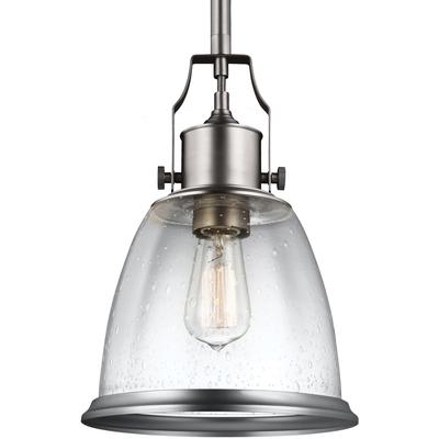 Generation Lighting - Hobson 1-Light Pendant - Satin Nickel - P1355SN