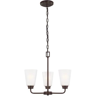 Generation Lighting - Kerrville 3-Light Chandelier - Bronze - 3115203-710