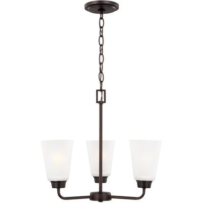 Generation Lighting - Kerrville 3-Light Chandelier - Bronze - 3115203-710