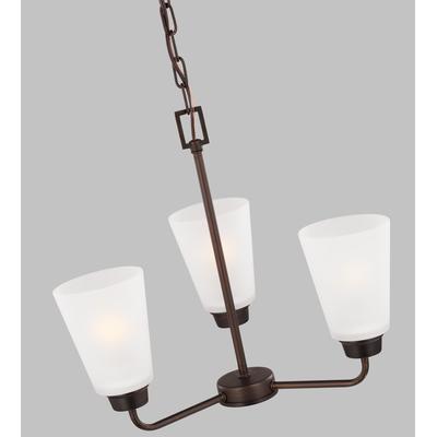 Generation Lighting - Kerrville 3-Light Chandelier - Bronze - 3115203-710