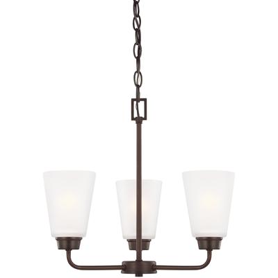 Generation Lighting - Kerrville 3-Light Chandelier - Bronze - 3115203EN3-710